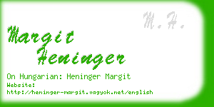margit heninger business card
